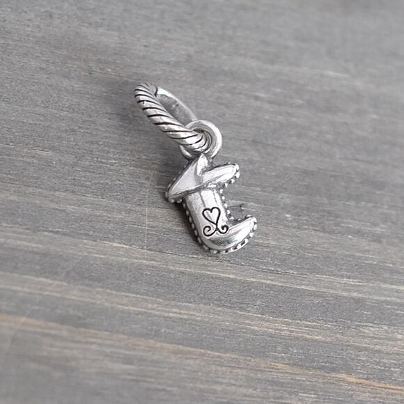 Brighton ABC Letter "t" Dangle Charm Silver Plated Cursive Monogram Alphabet - Picture 1 of 3